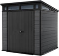 7x 7 Cortina Heavy Duty Plastic Pent Shed – Dark Grey
